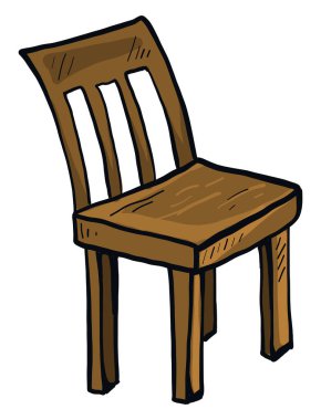 Tahta süpürge, illüstrasyon, beyaz arkaplanda vektör.