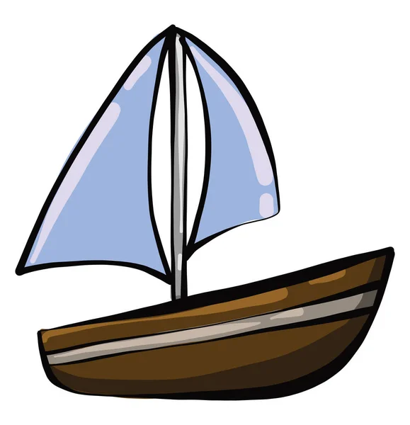 小さな船 イラスト 白い背景のベクトル — ストックベクタ