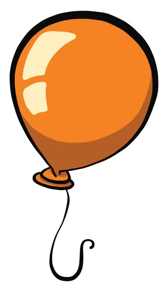 Orange Ballong Illustration Vektor Vit Bakgrund — Stock vektor