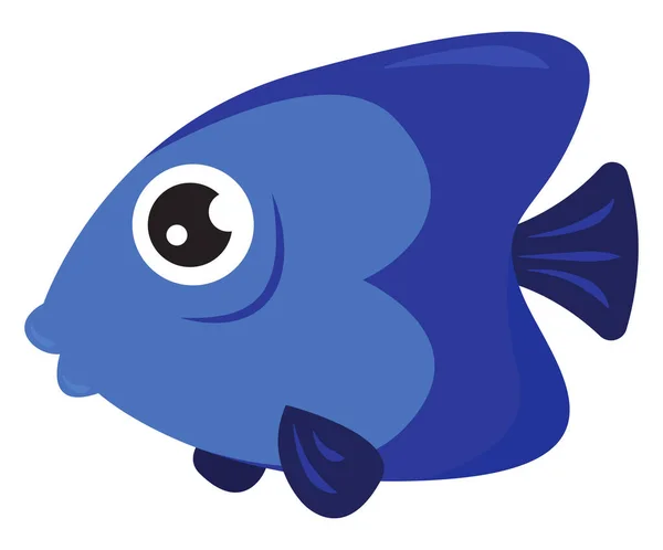 Peces Azules Ilustración Vector Sobre Fondo Blanco — Vector de stock