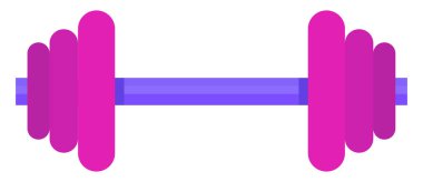 Pembe halter, illüstrasyon, beyaz arkaplan üzerinde vektör.