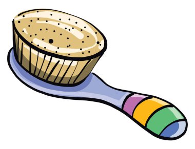 Renkli tarak, illüstrasyon, beyaz arkaplan üzerindeki vektör.