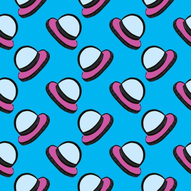 Küçük UFO, mavi arkaplanda pürüzsüz desen.