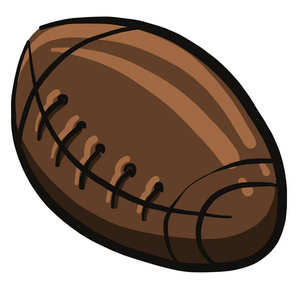 American Football Ball Illustration Vektor Auf Weißem Hintergrund — Stockvektor