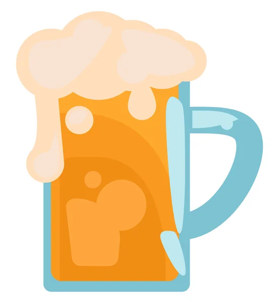 Pint Beer Illustration Vector White Background — Stock Vector