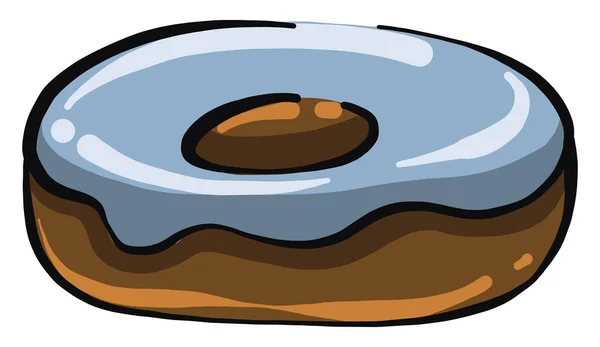 Donut Azul Ilustração Vetor Sobre Fundo Branco — Vetor de Stock