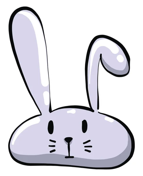 Bunny Hlava Ilustrace Vektor Bílém Pozadí — Stockový vektor