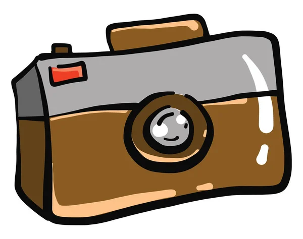 Brown Camera Illustration Vector White Background — Stock Vector