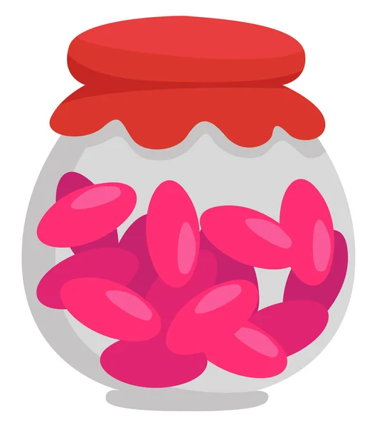 Candy Jar Иллюстрация Вектор Белом Фоне — стоковый вектор