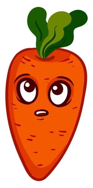 Скучная Морковь Иллюстрация Вектор Белом Фоне — стоковый вектор