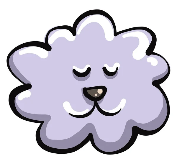 Cloud Sleeping Illustration Vector White Background — Stock Vector