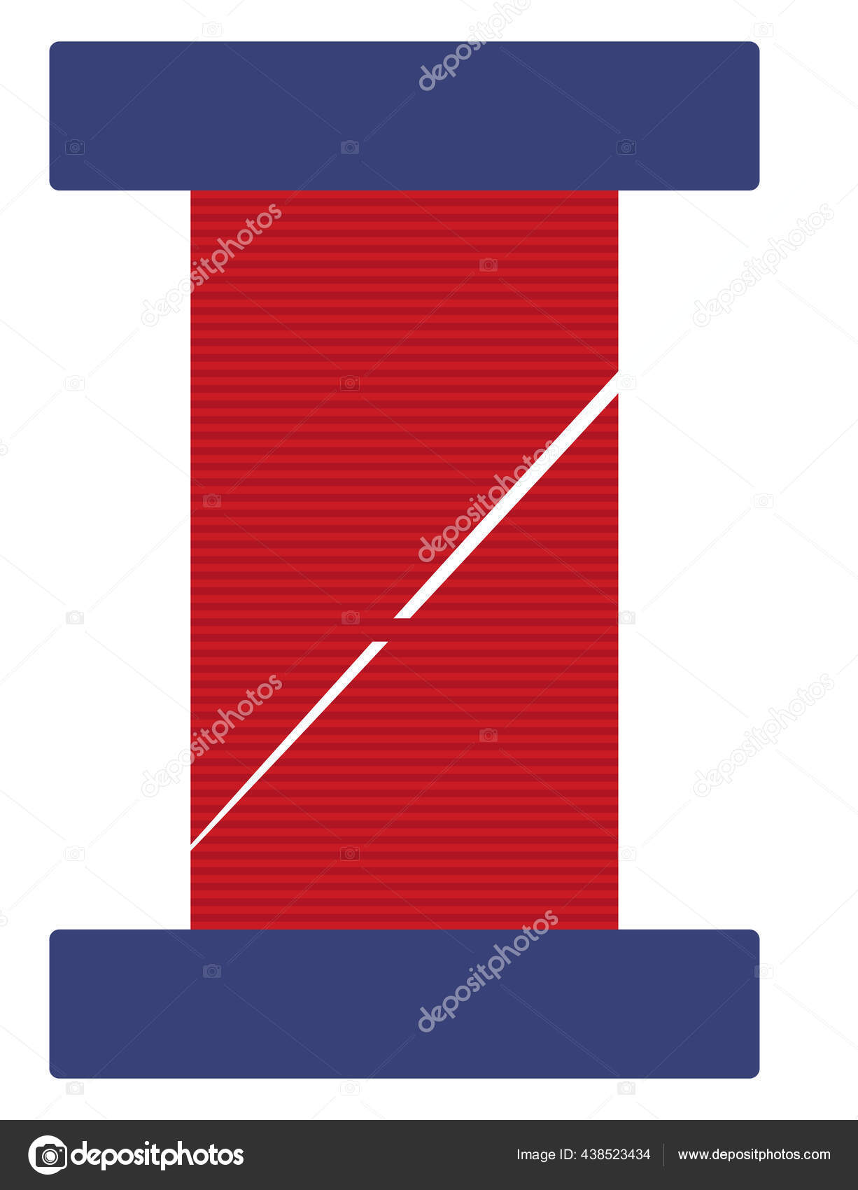 Red Thread Illustration Vector White Background Stock Vector Image by ...