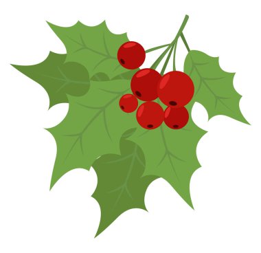 Ökseotunun altında öpüşmek, illüstrasyon, beyaz arka planda vektör.