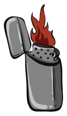 Gri ışık, illüstrasyon, beyaz arkaplan üzerindeki vektör.