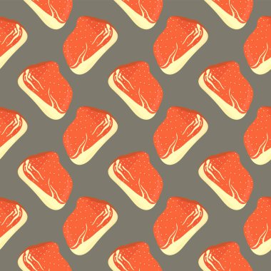 Et parçaları, kahverengi arka planda pürüzsüz desen..