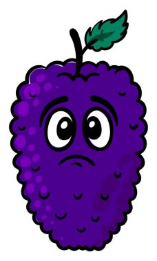 Üzücü dut, illüstrasyon, beyaz arkaplandaki vektör.