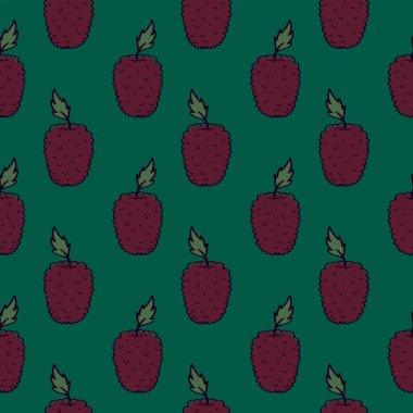 Taze dut, yeşil arka planda pürüzsüz desen.