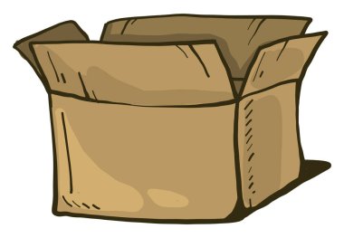 Boş kutu, illüstrasyon, beyaz arkaplan üzerindeki vektör.