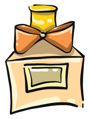 Turuncu parfüm, illüstrasyon, beyaz arkaplanda vektör.