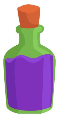 Sihirli iksir, illüstrasyon, beyaz arkaplanda vektör.