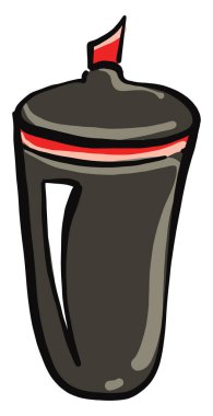 Kırmızı uçlu kalem, illüstrasyon, beyaz arkaplandaki vektör.