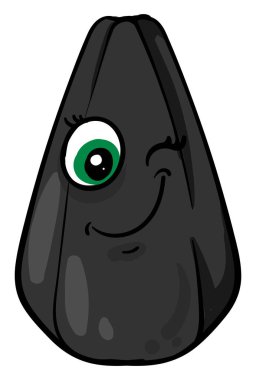 Ayçiçeği tohumu göz kırpması, illüstrasyon, beyaz arkaplan üzerinde vektör.