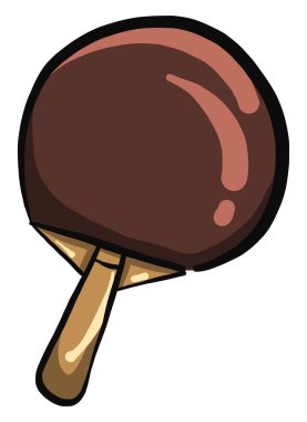 Masa tenisi raketi, illüstrasyon, beyaz arka planda vektör..