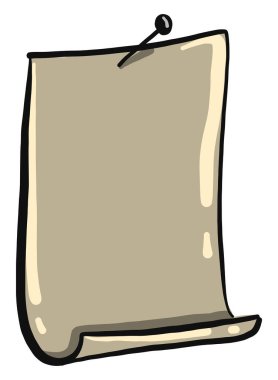 Boş beyaz kağıt, illüstrasyon, beyaz arkaplan üzerindeki vektör.