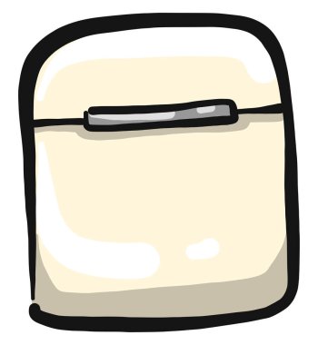 Kablosuz kulaklık, illüstrasyon, beyaz arkaplandaki vektör.