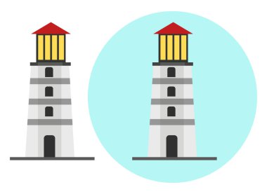 Uzun fener, illüstrasyon, beyaz arkaplan üzerindeki vektör.