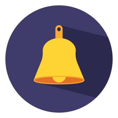 Altın çan, illüstrasyon, beyaz arkaplandaki vektör.