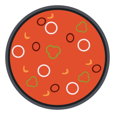 Kırmızı çorba, illüstrasyon, beyaz arka planda vektör..