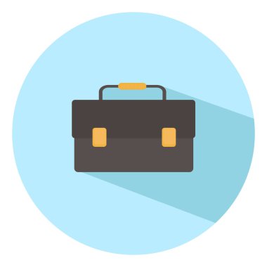 Siyah evrak çantası, illüstrasyon, beyaz arkaplanda vektör.