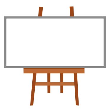 Boş tuvalin vektör çizimi