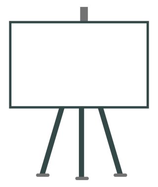 Beyaz tuval, illüstrasyon, beyaz arkaplan üzerindeki vektör.