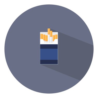 Bir paket sigara, illüstrasyon, beyaz arka planda vektör.