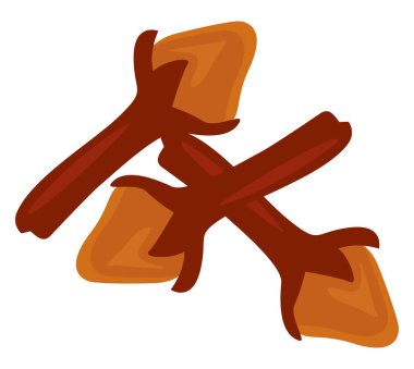 Küçük karanfiller, illüstrasyon, beyaz arkaplan üzerindeki vektör.