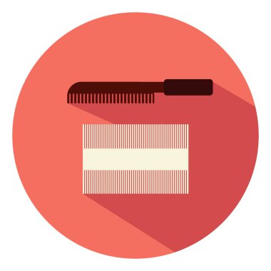 Beyaz arkaplanda iki tarak, illüstrasyon, vektör.