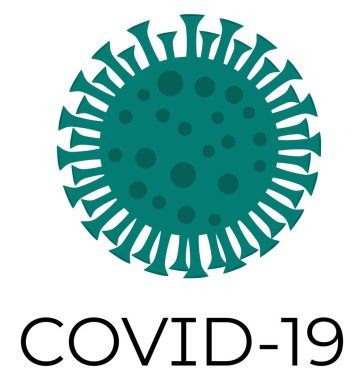 Covid 19, illüstrasyon, beyaz arkaplan üzerindeki vektör.