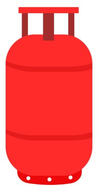 Silindir LPG, illüstrasyon, beyaz arkaplan üzerindeki vektör.