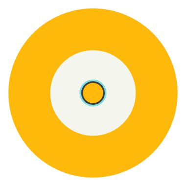 Küçük disk, illüstrasyon, beyaz arkaplan üzerindeki vektör.