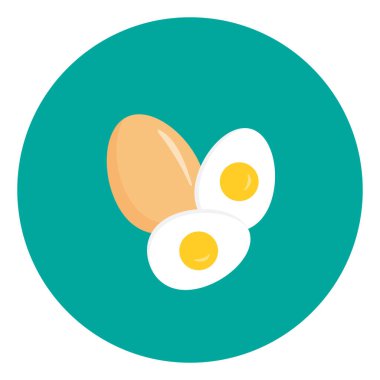 Tavuk yumurtası, illüstrasyon, beyaz arkaplanda vektör..