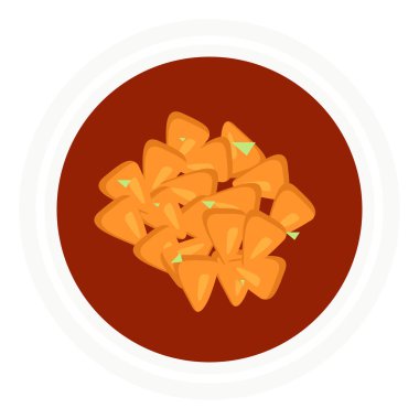 Europen yiyecek, illüstrasyon, beyaz arkaplan üzerindeki vektör.