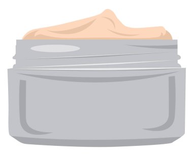 Yüz kremi, illüstrasyon, beyaz arkaplandaki vektör.