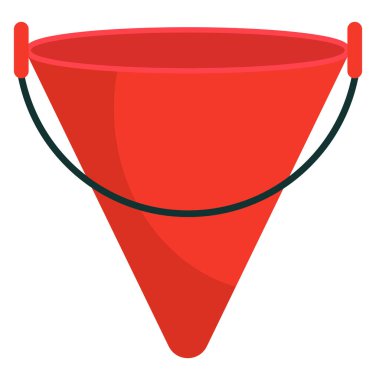 Ateş konisi, illüstrasyon, beyaz arkaplan üzerindeki vektör.