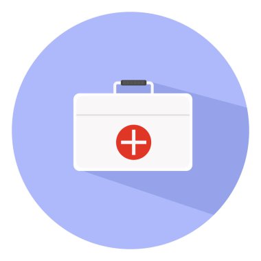 İlk yardım, illüstrasyon, beyaz arkaplandaki vektör.