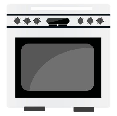 Gaz fırını, illüstrasyon, beyaz arka planda vektör..