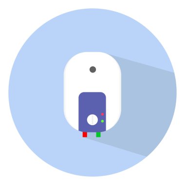 Gayzer banyosu, illüstrasyon, beyaz arka planda vektör..