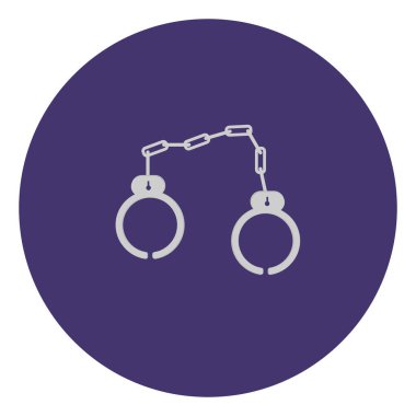 Polis kelepçeleri, illüstrasyon, beyaz arka planda vektör..