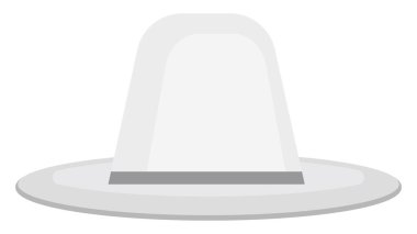 Beyaz şapka, illüstrasyon, beyaz arkaplanda vektör.